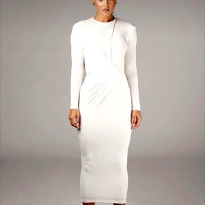 NWT Jluxlabel White Cowl Back Ida Dress
